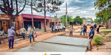 Tartagal: siguen los trabajos de pavimentación en calle Belgrano